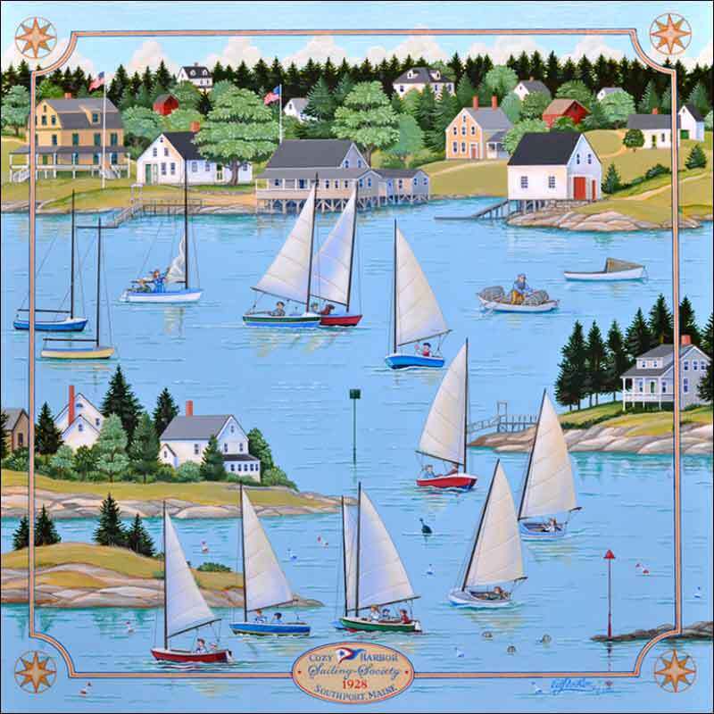 Sailing Accent & Decor Tile Ed Parker Nautical Art POV-EP005AT