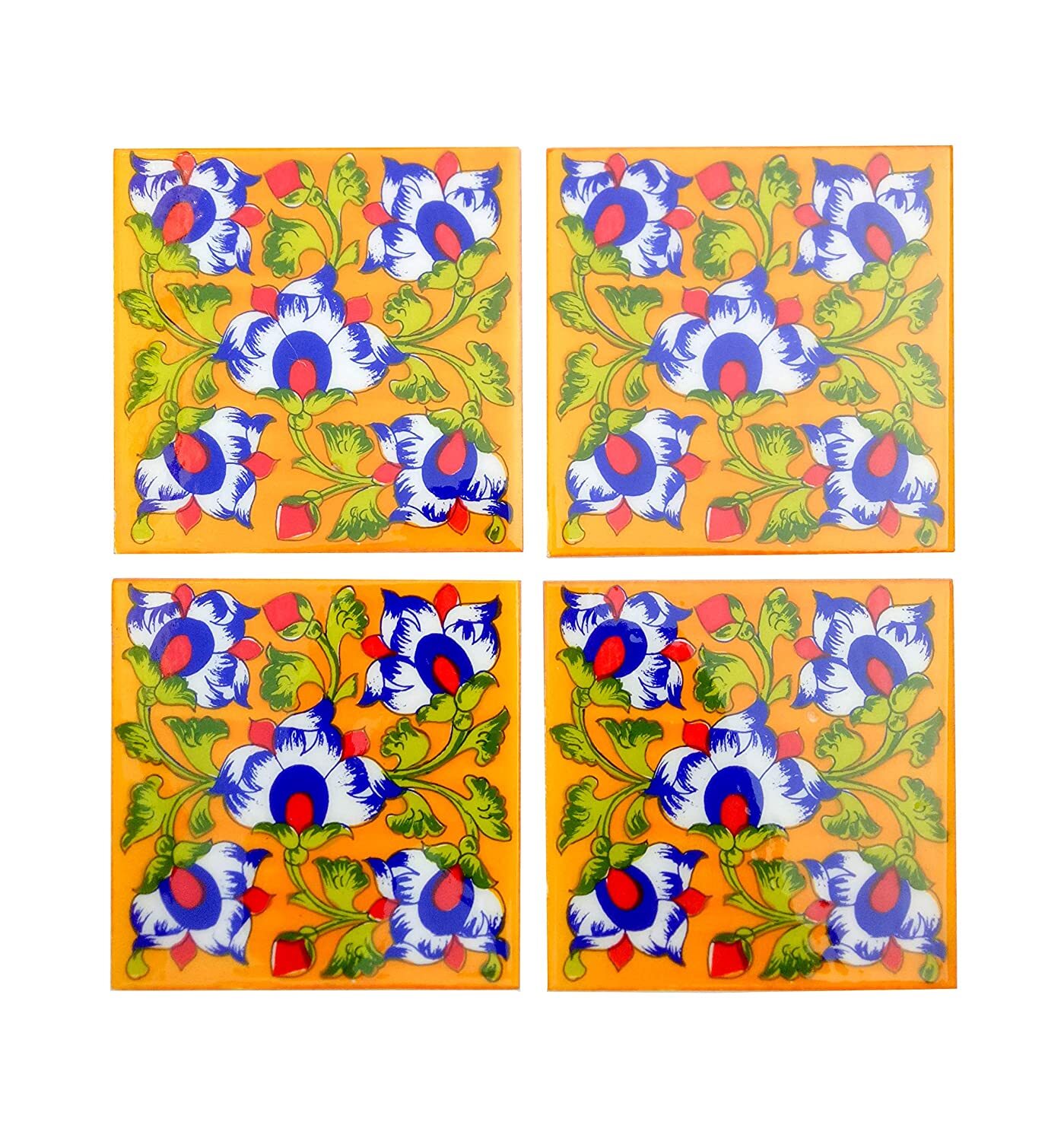 Home Decor Tile Ceramic High Lighter Wall Bathroom Tiles 6 x 6 Inch Set Of 4