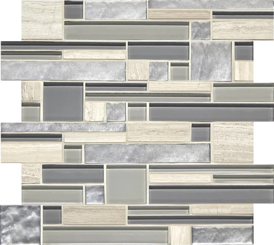 Mohawk PH50 – Phase Crystal Beach 12 x 13 Glass Mosaic Tile