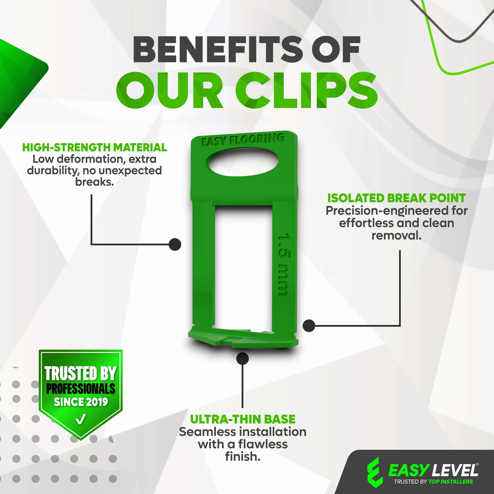 Travertine Leveling Clips 1/16″ – High Height Pieces