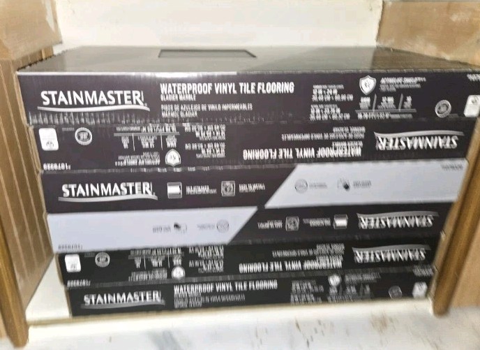 STAINMASTER Glacier Calacatta Marble 24″L x 12″W Waterproof LVF LocalPICKUP ONLY