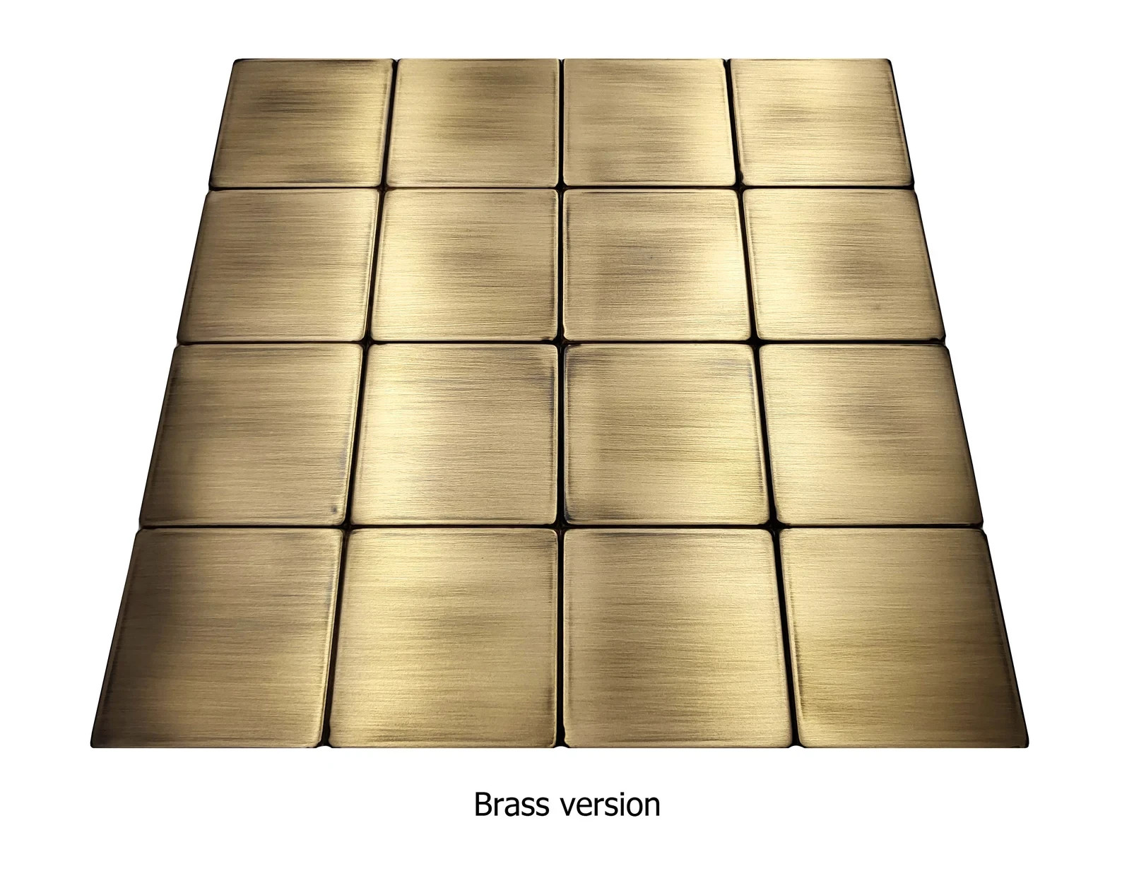 16-Piece Handmade Metal Tile Set – Wall Art for Kitchen- Fireplace – Accent Wall