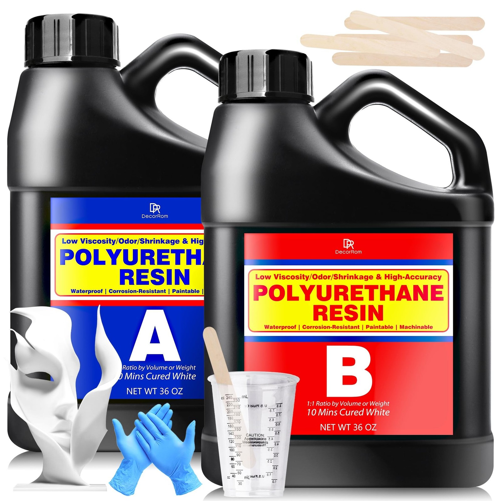 Polyurethane Resin, 72oz Polyurethane Casting Resin, Rapid Curing White, Low …
