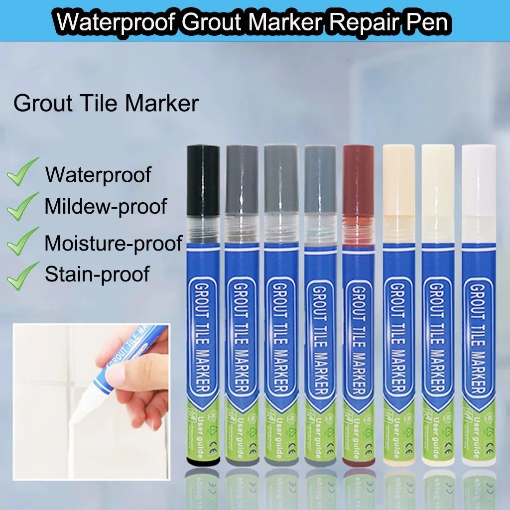 Anti Mould Grout Pen For Revives Restores Tile In White Grey Black Beige Brown
