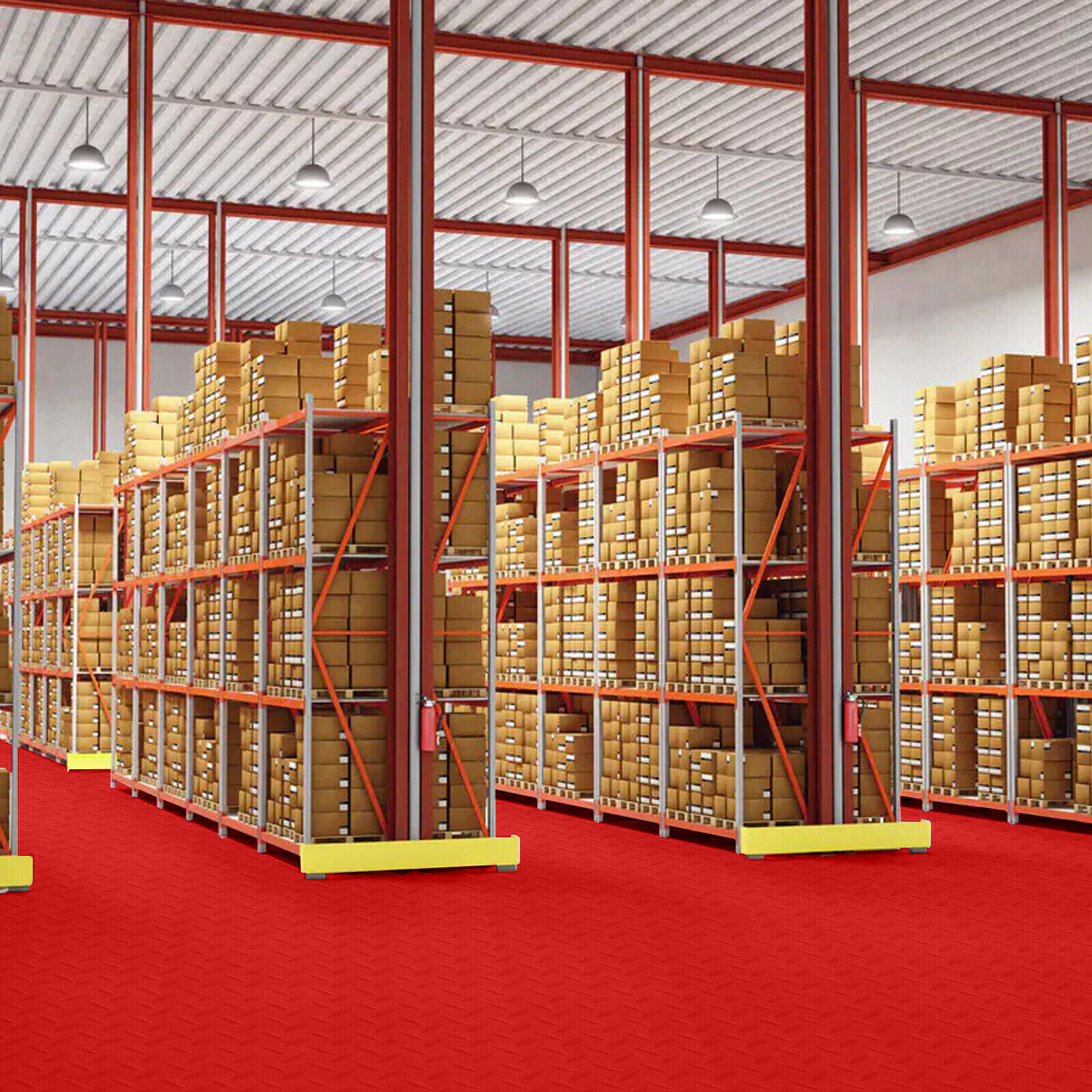 Garage Flooring Mat Roll Trailer Floor Protecting Covering Raised Mat Non-Slip