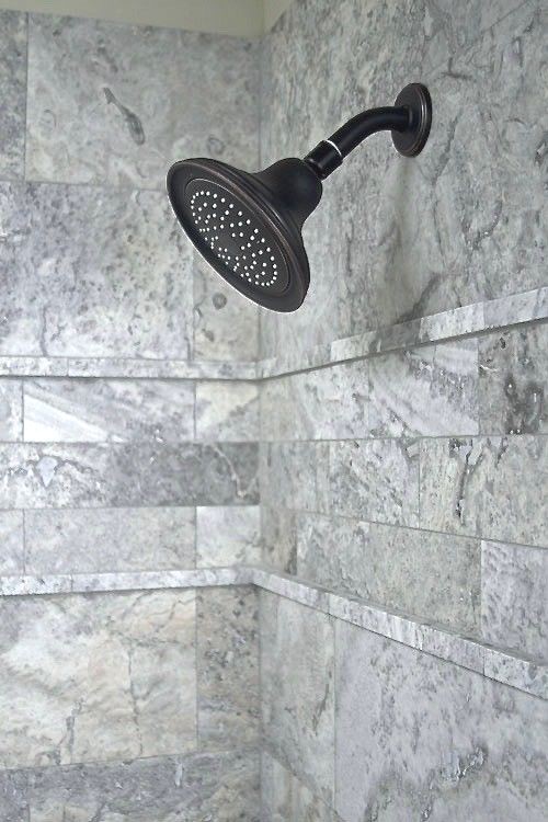 3/4×12 Silver Travertine Chair Rail Cubic Liner Profile Trim Molding Wall Tile