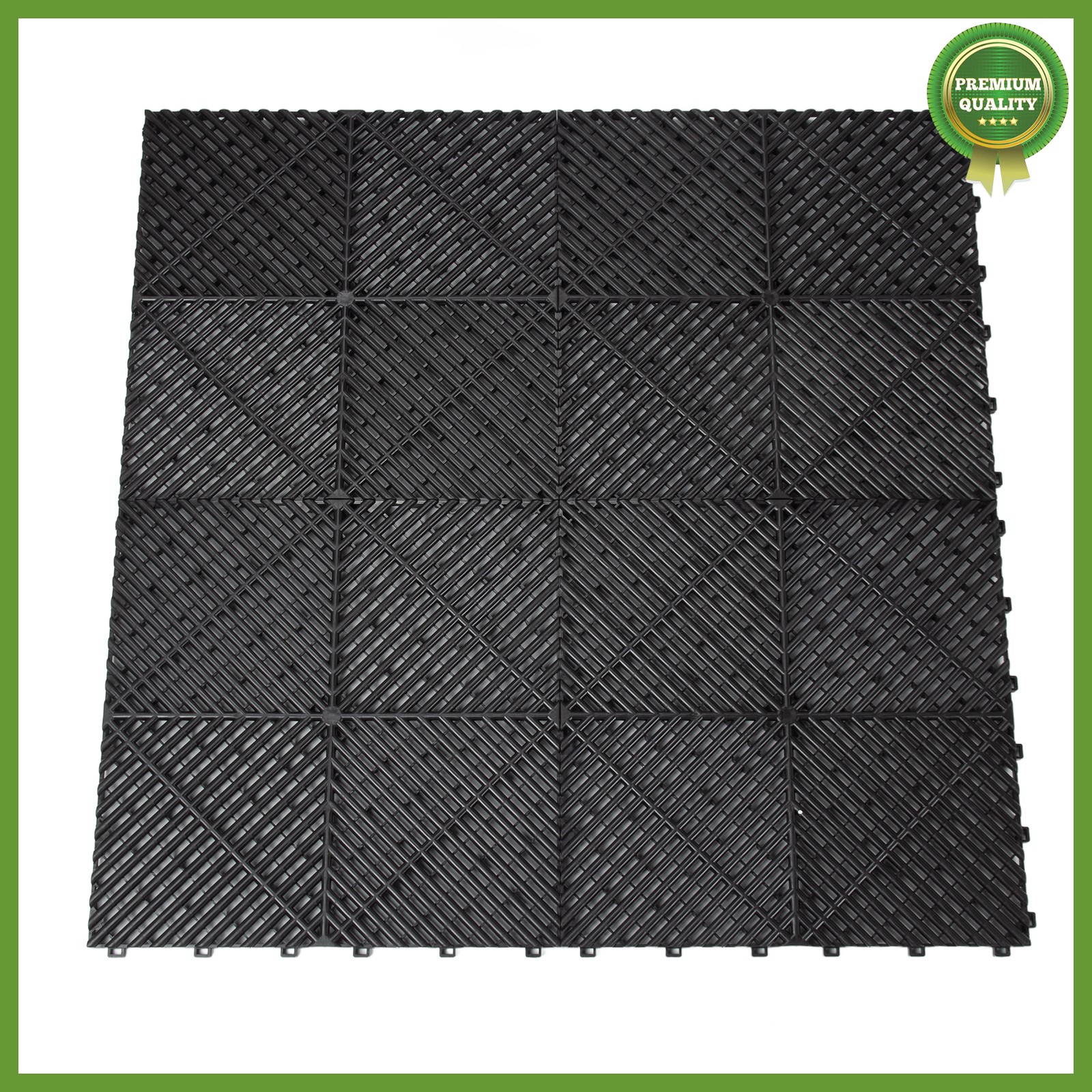 15.75”x15.75” Garage Tiles Interlocking Tiles Gym Flooring Mats 50PCS Tiles