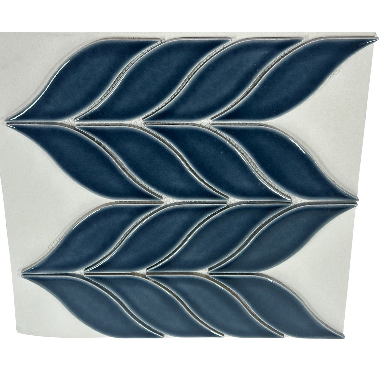 SOCI SSE-888 Winspear Navy Glossy Cambria Wall Tile Backsplash 10 Pack 11.5×12.5