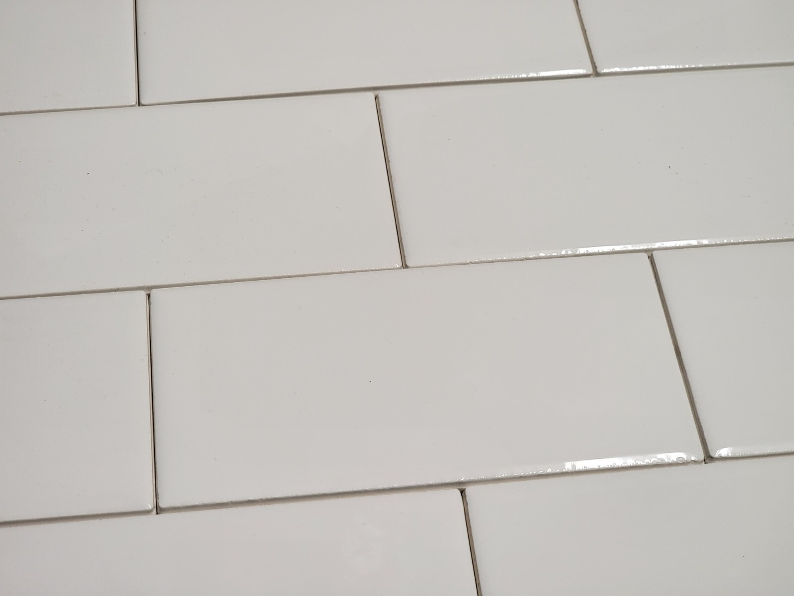 Lot of 12 DALTILE 3″ x 6″ Ceramic Subway Tiles – Bright White Glossy NOS NEW