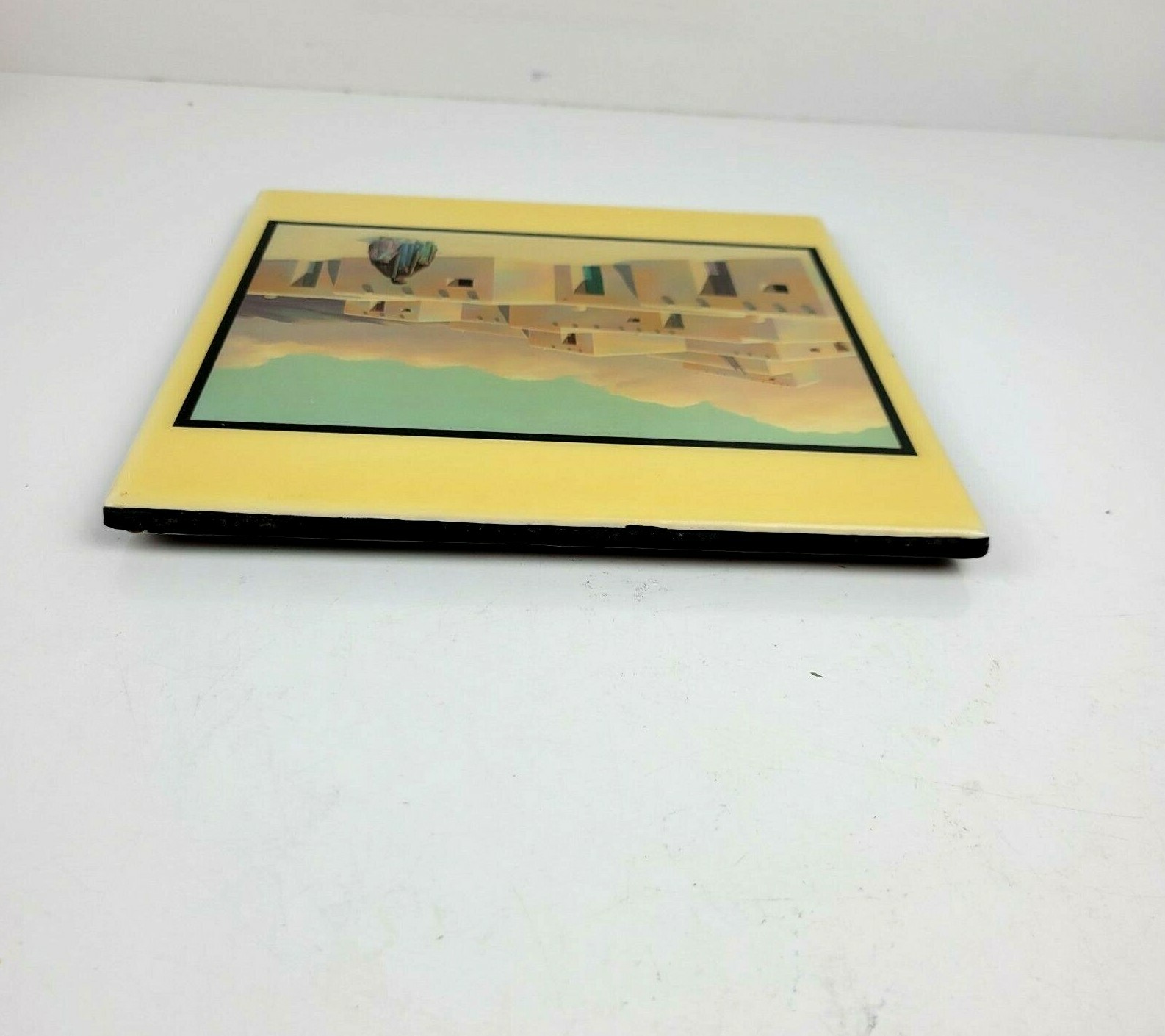 Deborah Hiatt Ceramic Art Tile “Sheltered Hearts” Art Co. 8″ x 8″ Made in USA
