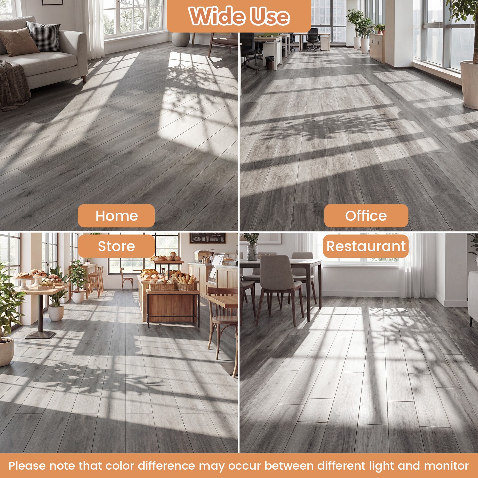 24-Pack 36 Sq.Ft Floor Tile Vinyl Flooring, Waterproof Vinyl Plank Flooring