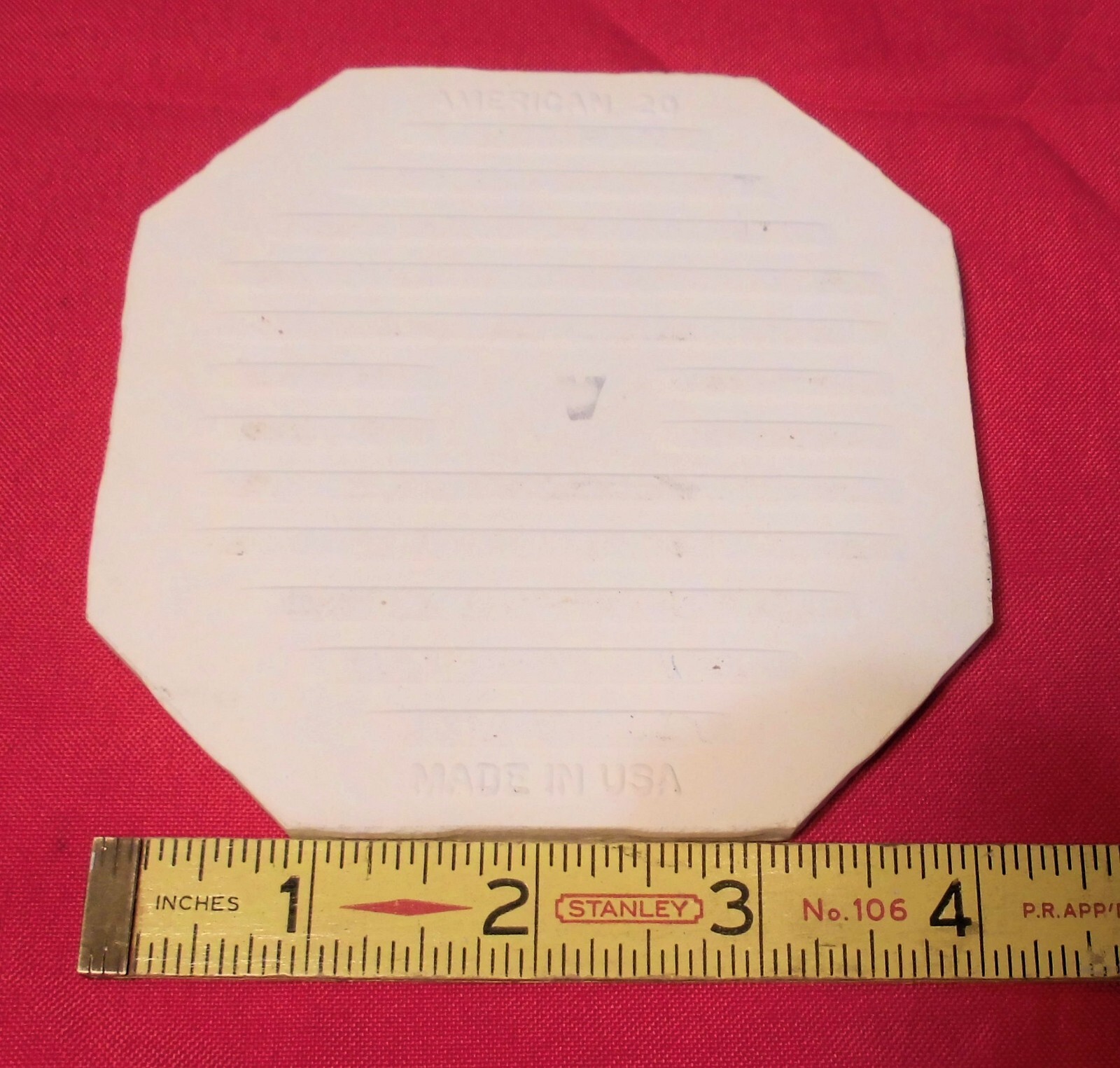 1 pc. Octagon Ceramic Tile 4-1/4″ Gold Mist: Crystalline by American Olean Co.