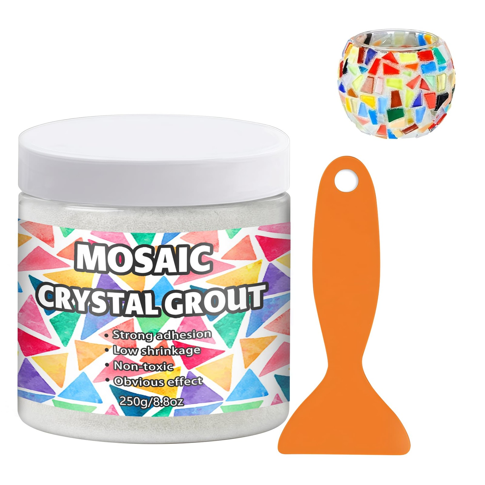 OOTDART Mosaic Crystal Grout, Mosaics Tile Tools, 8.8oz, Translucent