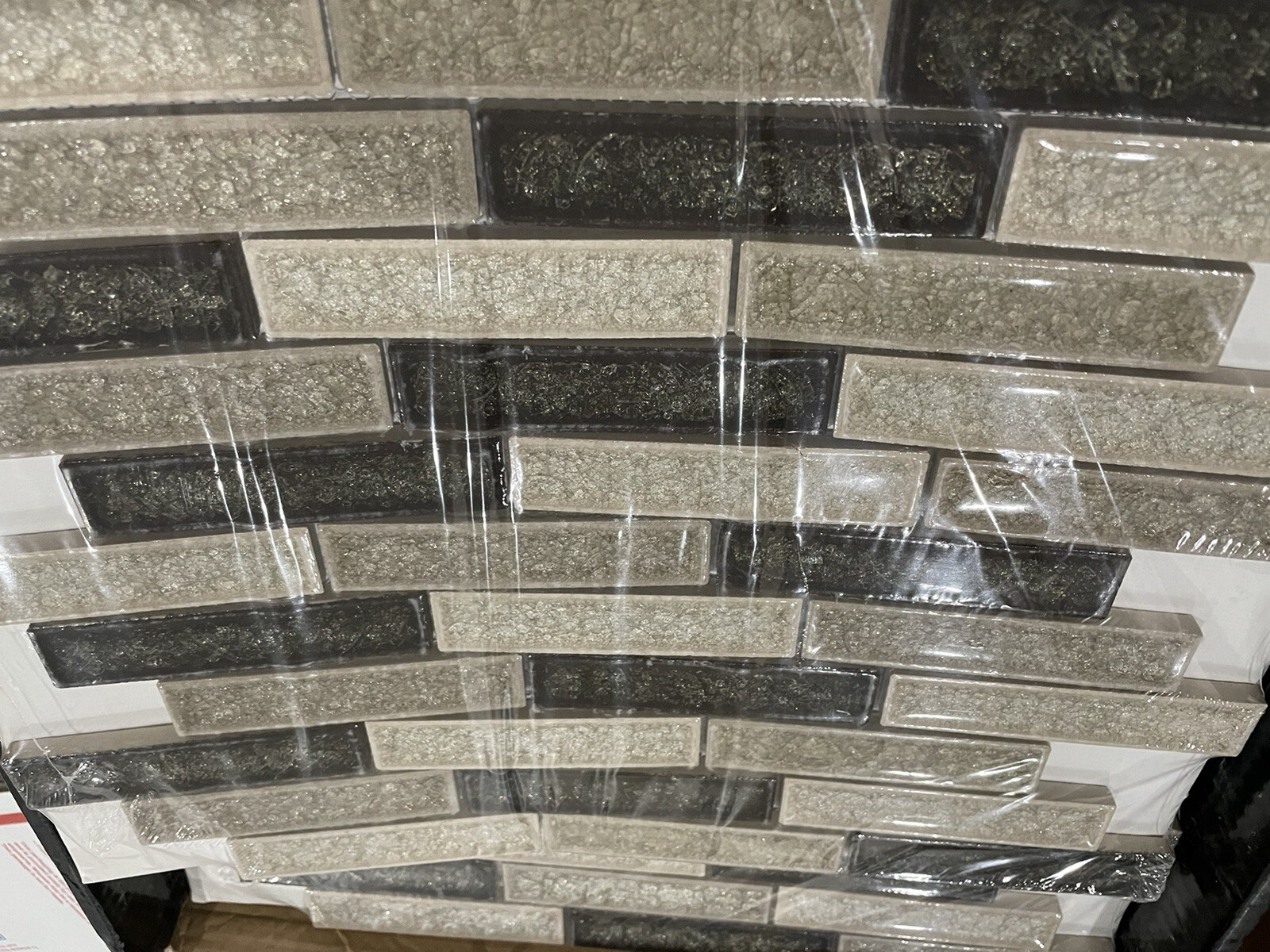 9X (sheets)12”x12”x8mm Glossy Glass Floor And Wall Tile (1sqft)EA