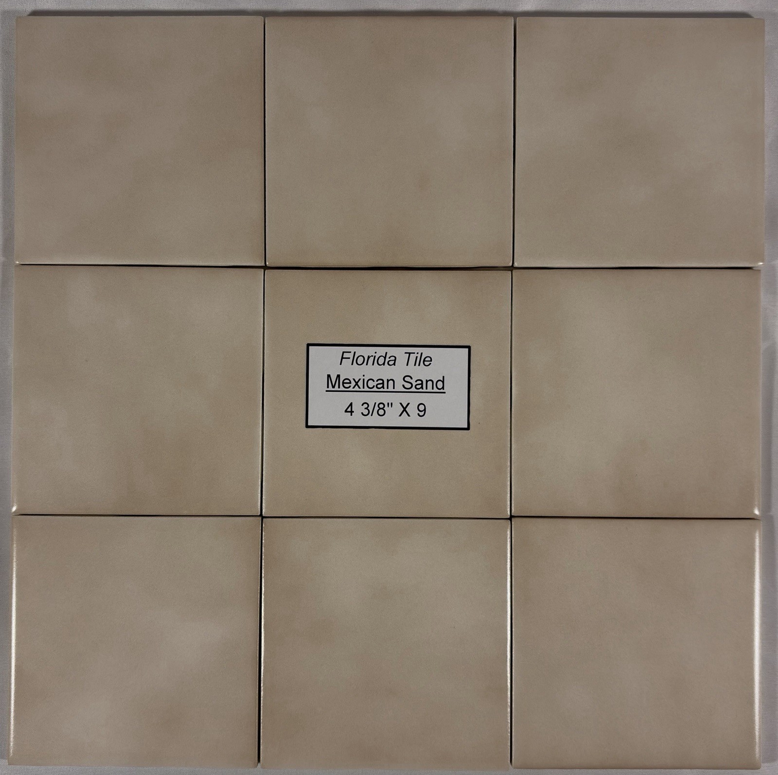 9*pcs – 4 3/8” Vintage Florida Tile – Mexican Sand – Matte Ceramic Wall Tile
