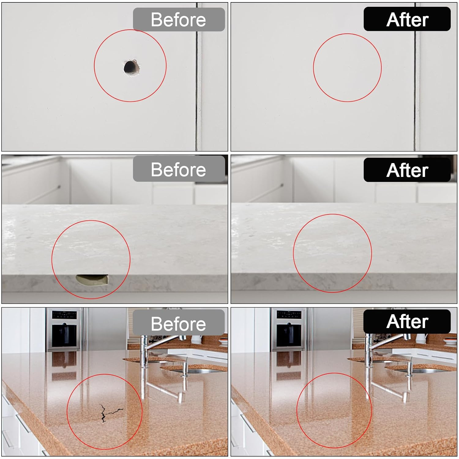 Tile, Granite and Marble Repair Kit(Color Match), 3.7 OZ Tub and Fiberglass Show