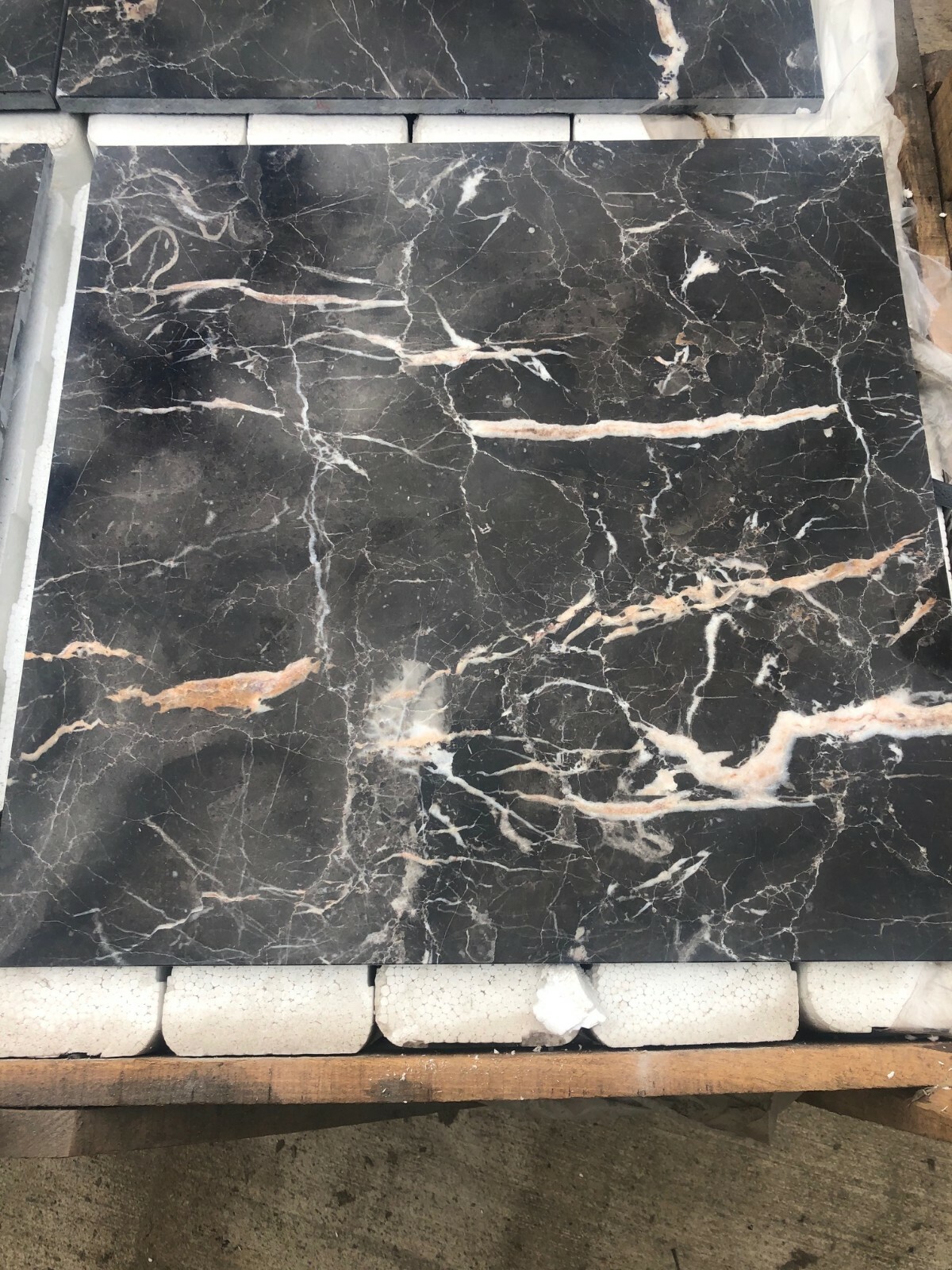 Tile Emperedor Dark Marble Remodel Stone About 3×3 SAMPLE PIECE TS-25
