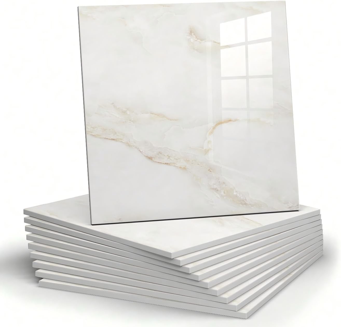 Versatile 10-Pack Peel and Stick Marble Panels – Lightweight and Easy to Install
