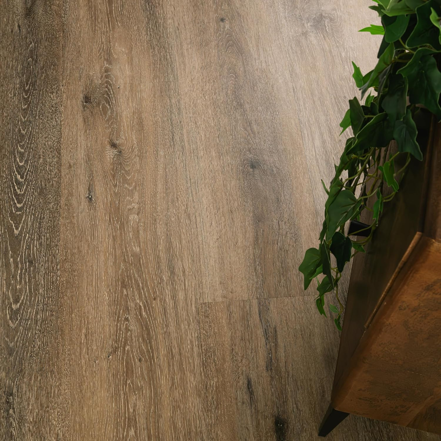 Elorie Auburn Valley Brown Waterproof Hybrid Flooring, 54 Sq. Ft. Box