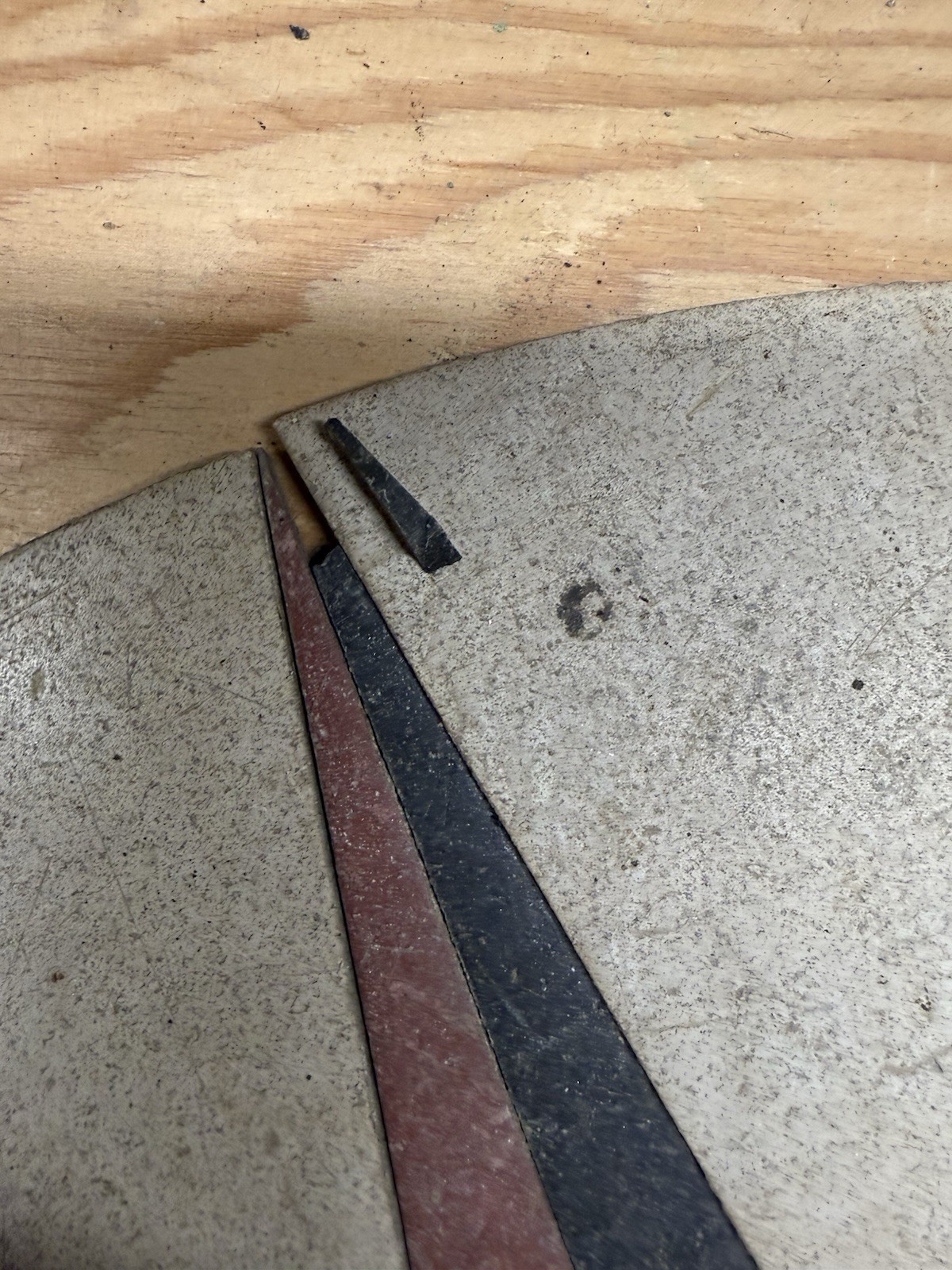 Asbestos Floor Tile in A Rose Compass Design Medallion For Rec Room Rare MCM