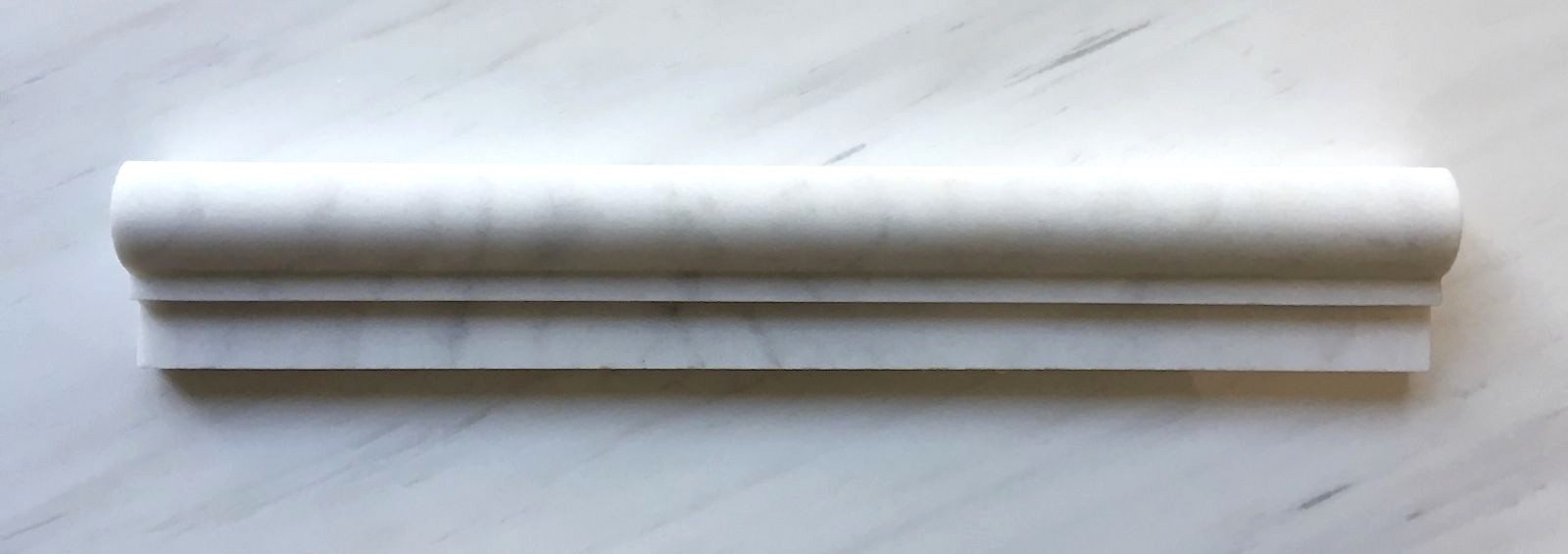 2X12 White Carrara Ogee Chair Rail Profile Molding Wall Trim Tile Bath Kitchen