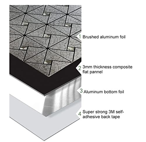 10-Sheet Peel and Stick Backsplash Tile – Self-Adhesive Metal Mosaic for Kitchen