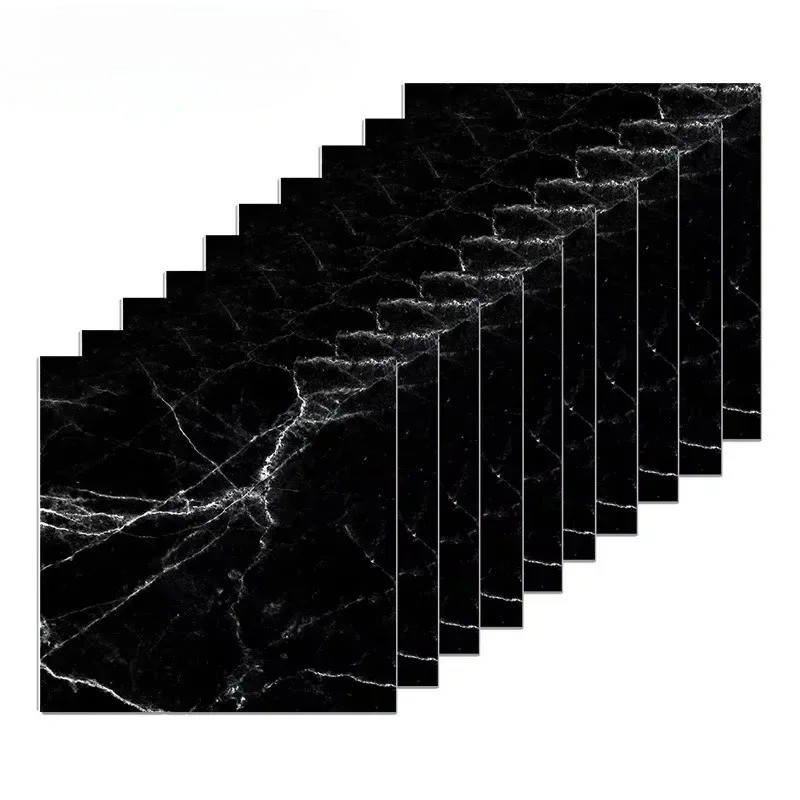 10Pcs Peel and Stick Marble Floor Wall Panels 23.6″x11.8″ PVC Tiles Sticker US