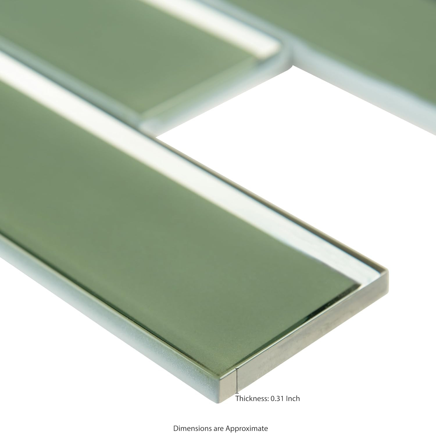 Beveled Glass Mesh-Mounted Tile 11.73″ x 11.73″ for Stunning Flooring