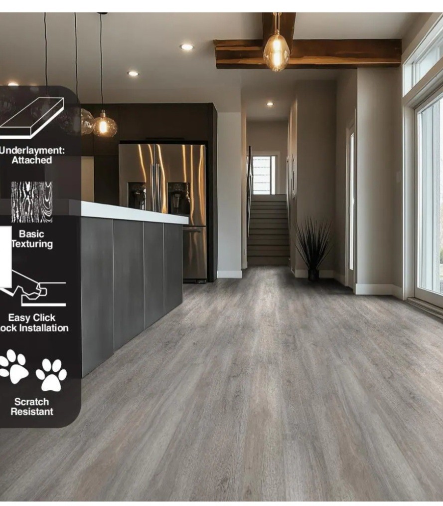 Breaksea Island 6 mil x 6 in x 36 in Waterproof Click Lock Vinyl Plank Flooring