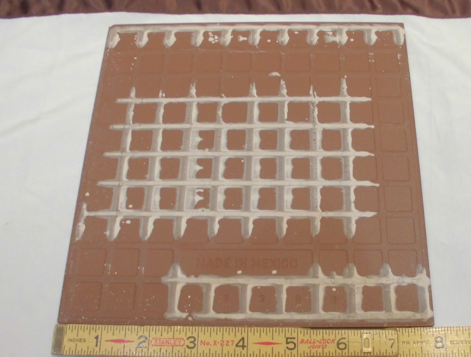 1 pc. *Parquet Wood Look* Ceramic Floor Tile 8″ X 8″ by Interceramic Co. NEW
