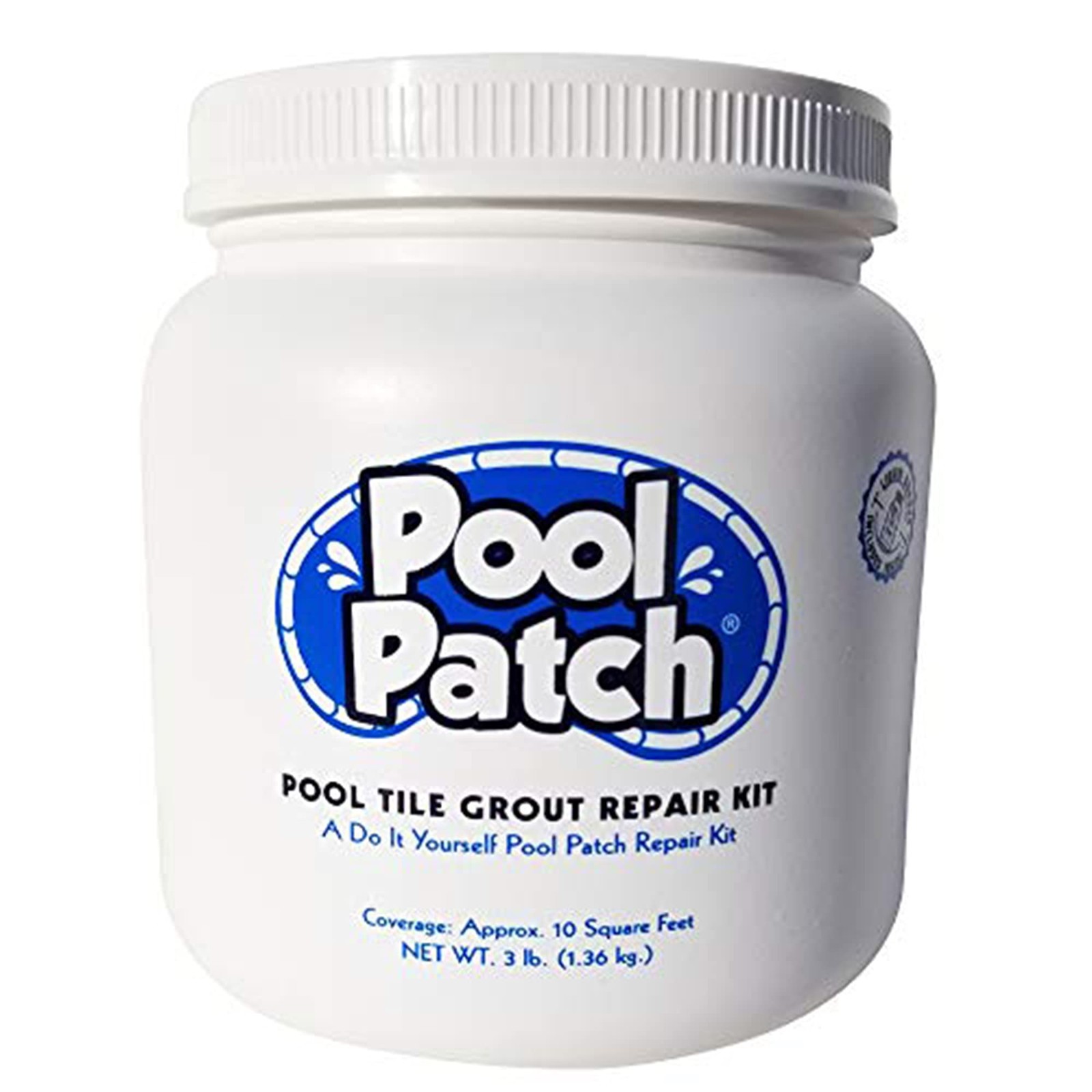 White Pool Tile Grout Repair Kit – 3 lbs, Waterproof, Easy to Use, Fast Drying