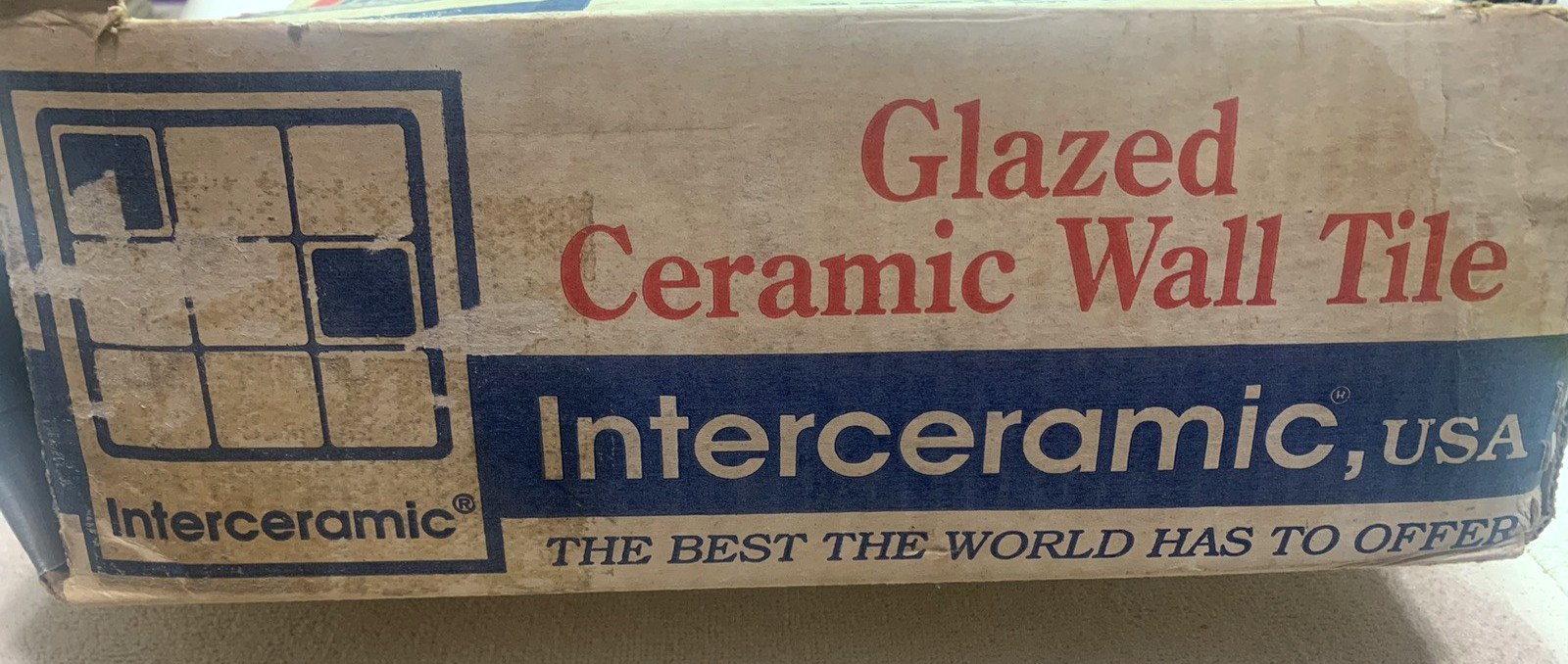 New Interceramic Tile 4 1/4″ x 4 1/4″ White Glazed Made in USA