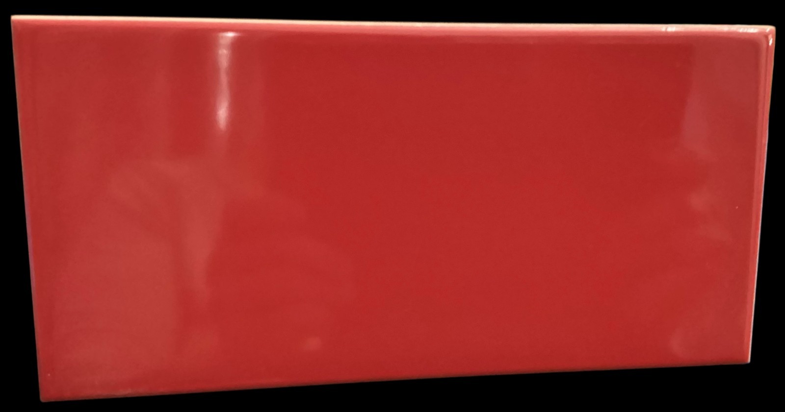 Vtg Bold Red Gloss Ceramic Subway Tile – 4 x 8″ For Restoration and/or Projects!