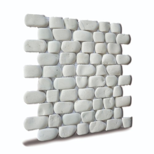 Strip White Natural Stone Mosaic Wall & Floor Tile ($12.71/SqFt)