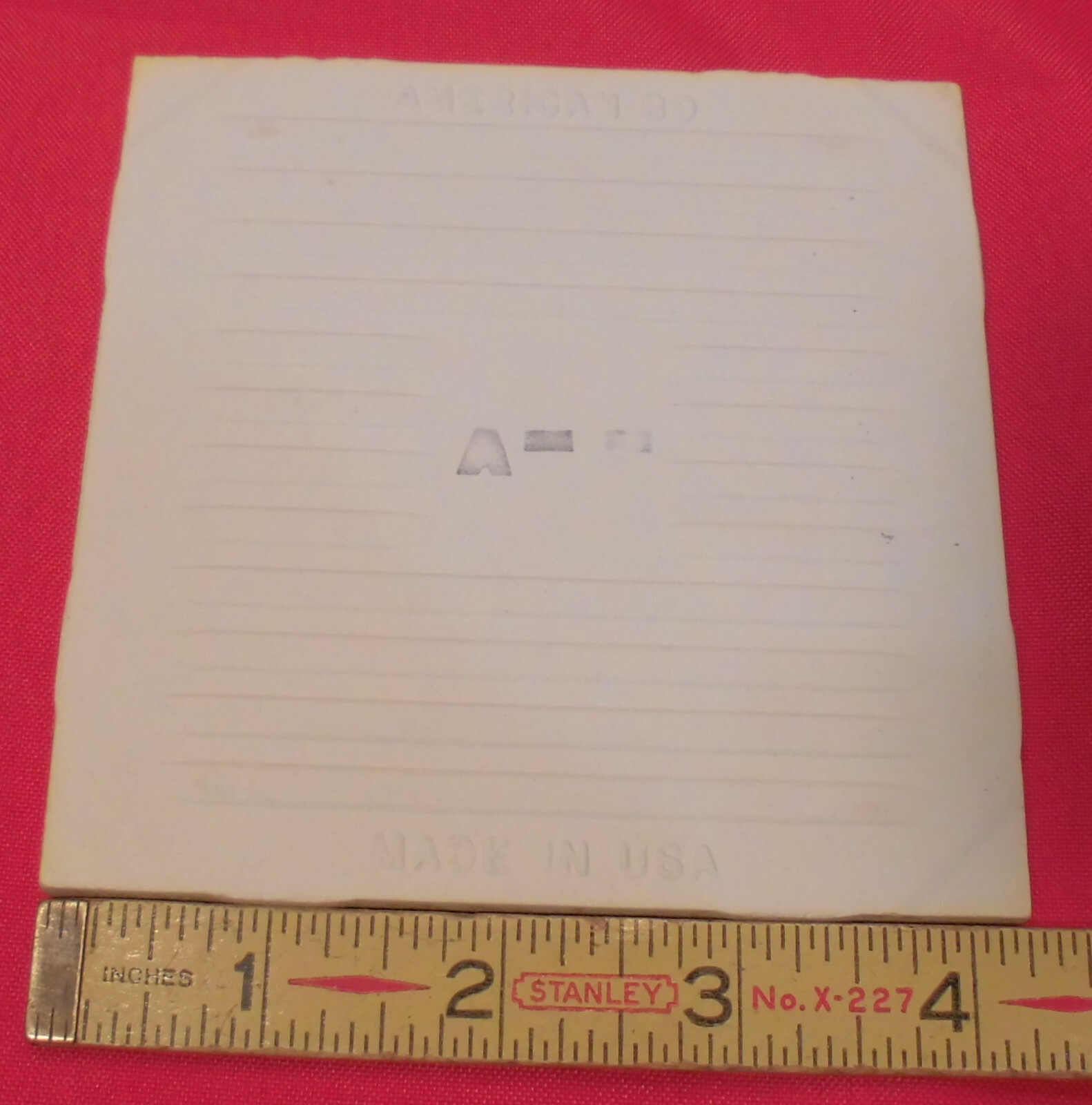 1 pc. *Yellow* Ceramic Tile Crystalline Glazed by American Olean 4-1/4″ NOS