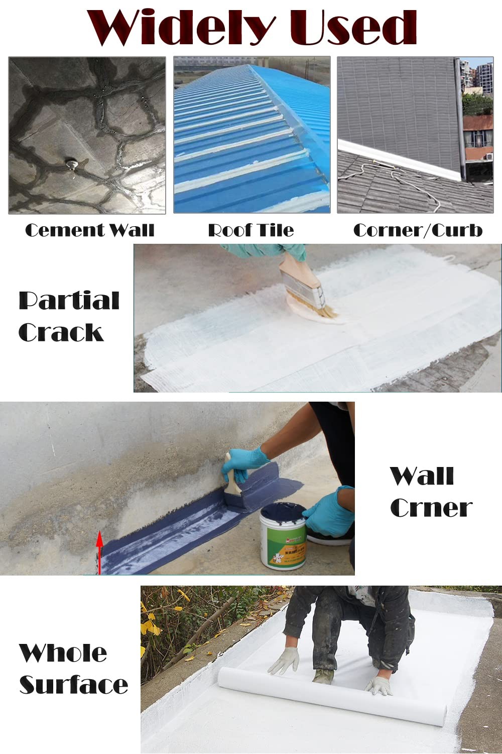 Waterproof Anti-Fracture Fiberglass Fabric Tape 3ft x 66ft for Showers & Roofs
