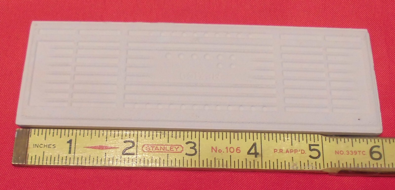 1 pc. Ceramic Bullnose Tile 2” X 6” Matte Designer White #61: by American Olean