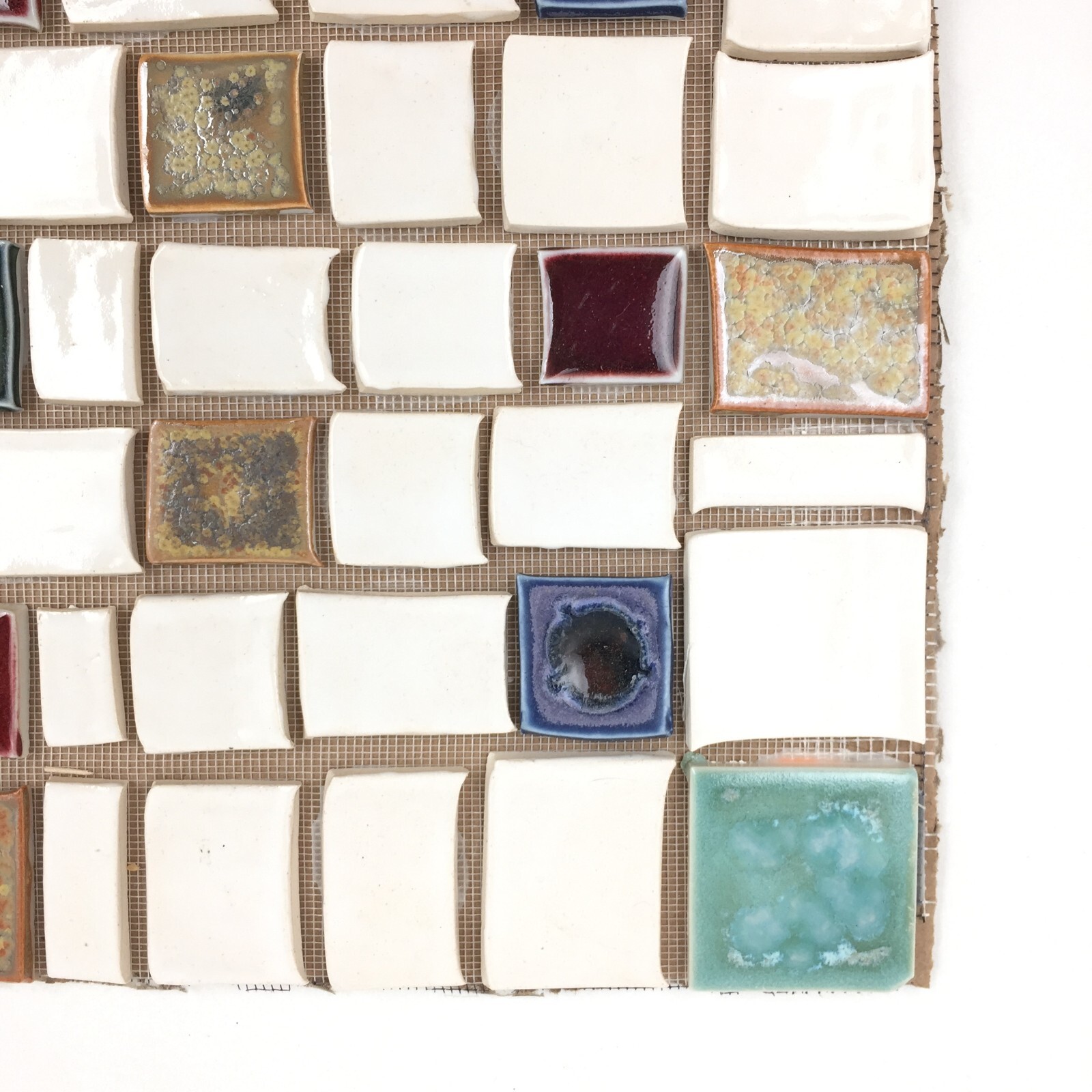 Handmade Tile Mosaic Panel Backsplash 1/4″ Thick, 11.5″ x 17.5″ Mounted On Mesh