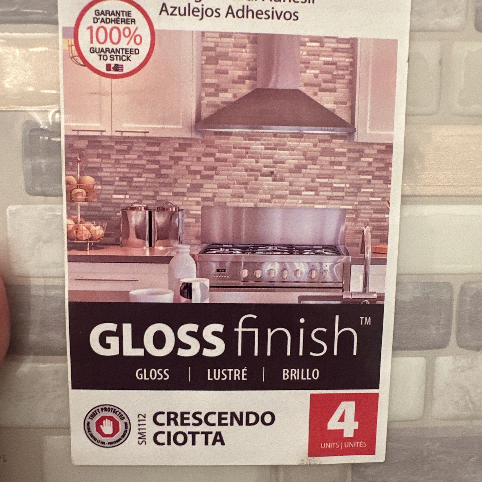 SMART TILES Crescendo Ciotta- DIY Vinyl Peel & Stick Backsplash 20 Sq Ft Boat RV
