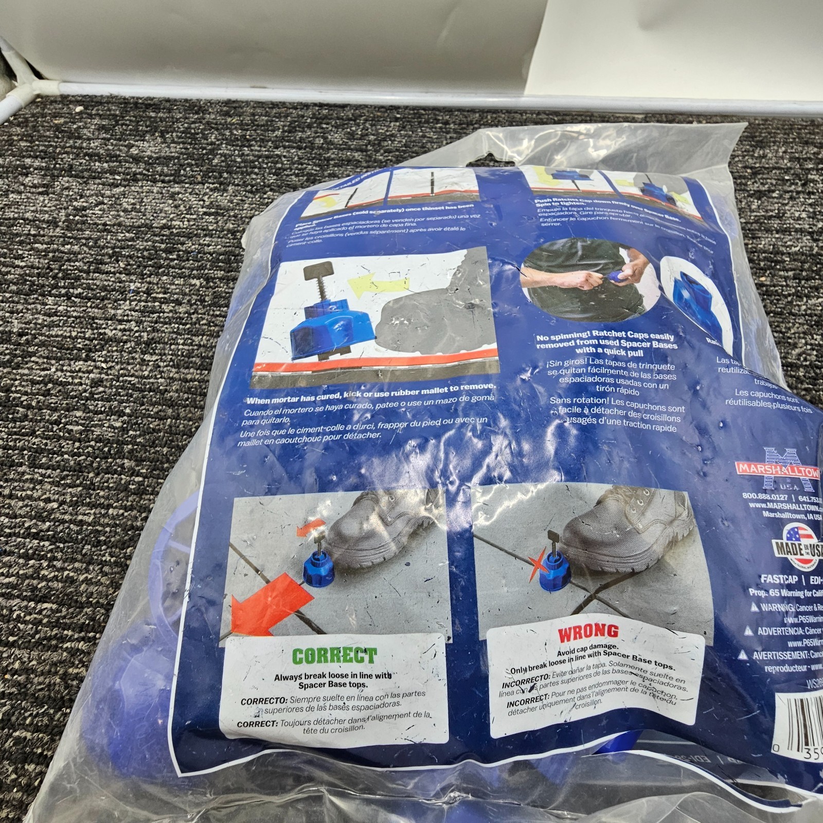 (QTY 50) Marshalltown EDI-29000 Fastcap Fast Ratchet Cap Tile Leveling 1/16-1/8”