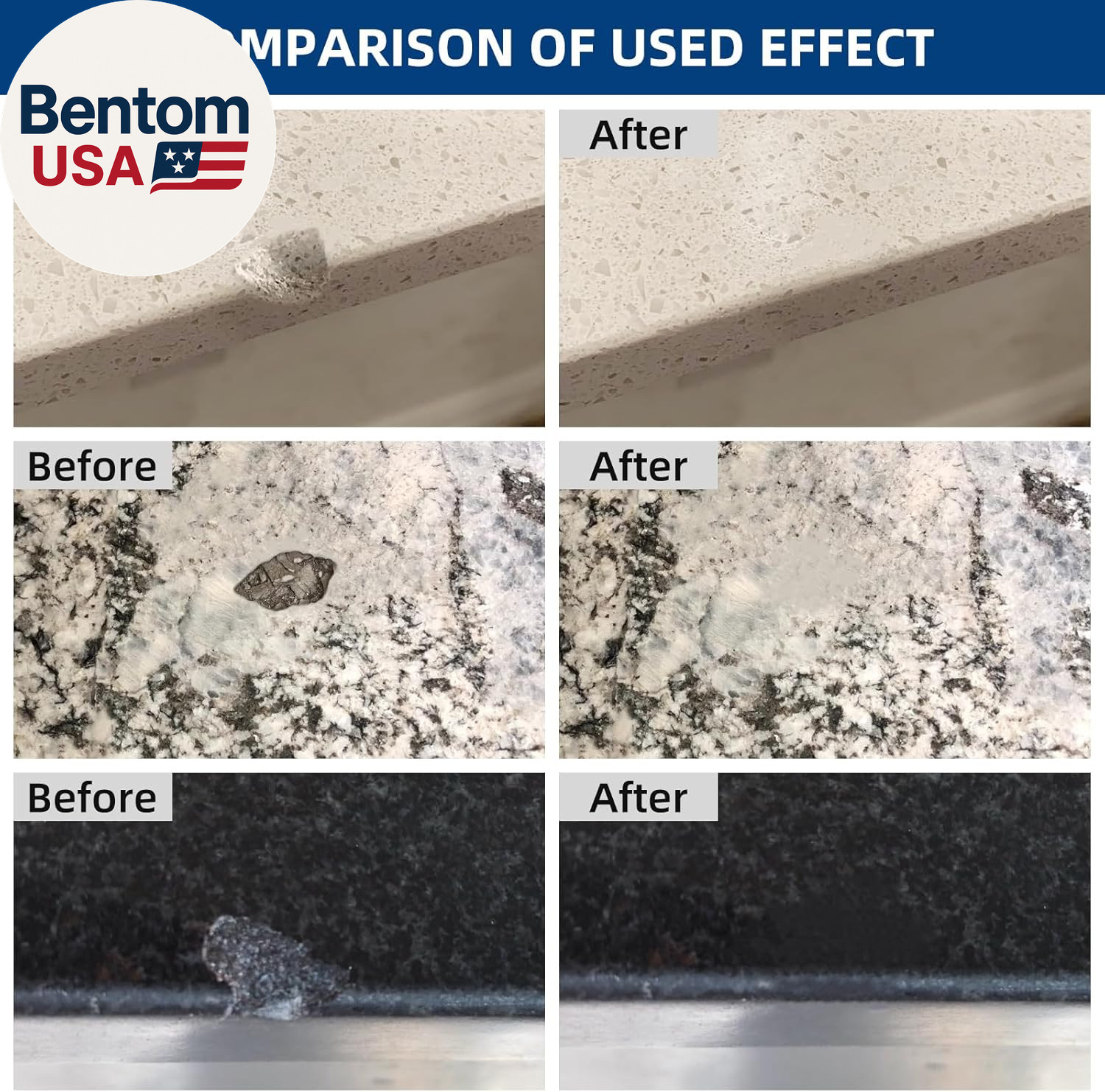 Marble and Granite Repair Kit Porcelain Marble Stone and Quartz Countertops Repa
