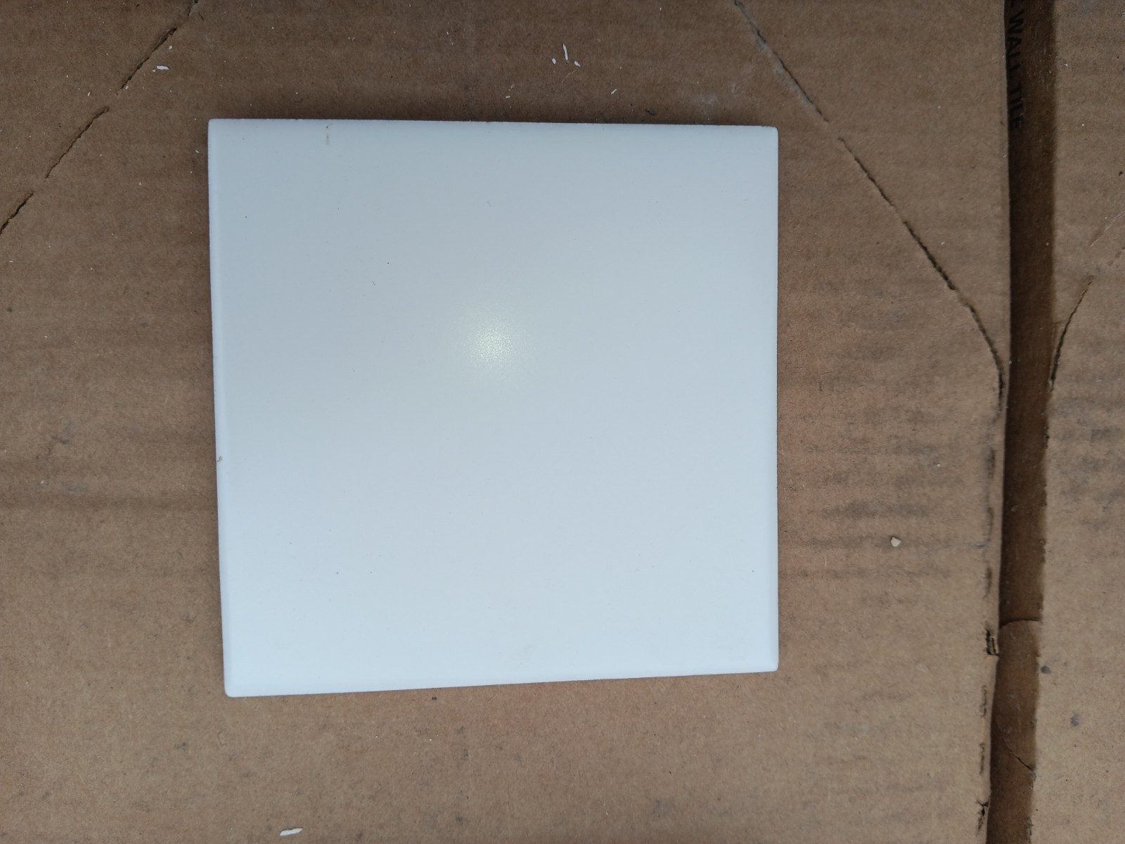 1 Box -50 Tiles (6 ft²) – Matte Artic White 4×4 Ceramic Subway Tile..Vintage