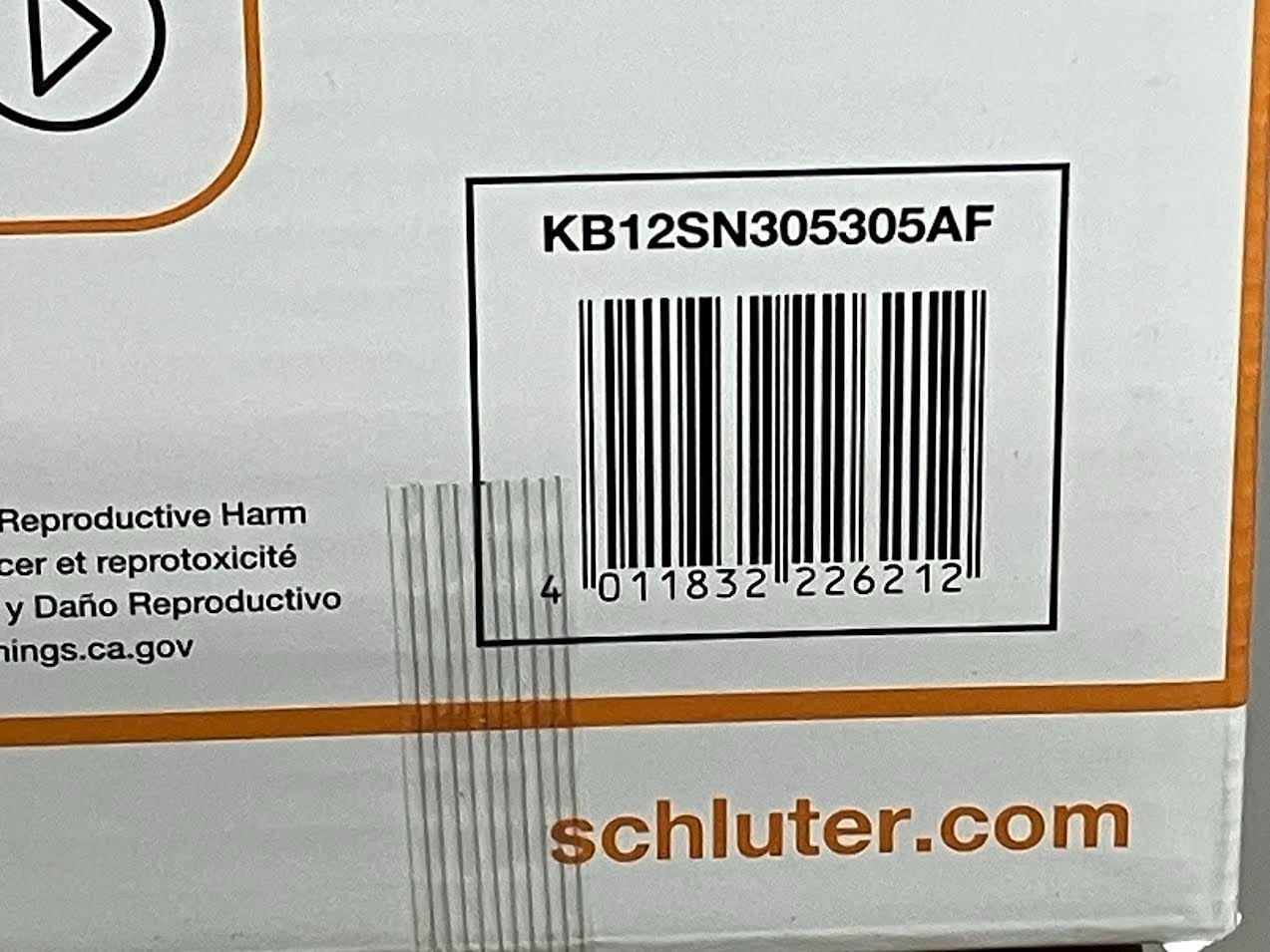 Schluter KERDI Board Prefabricated Niche 12″ x 12″ Waterproof Ready to Tile-NIB