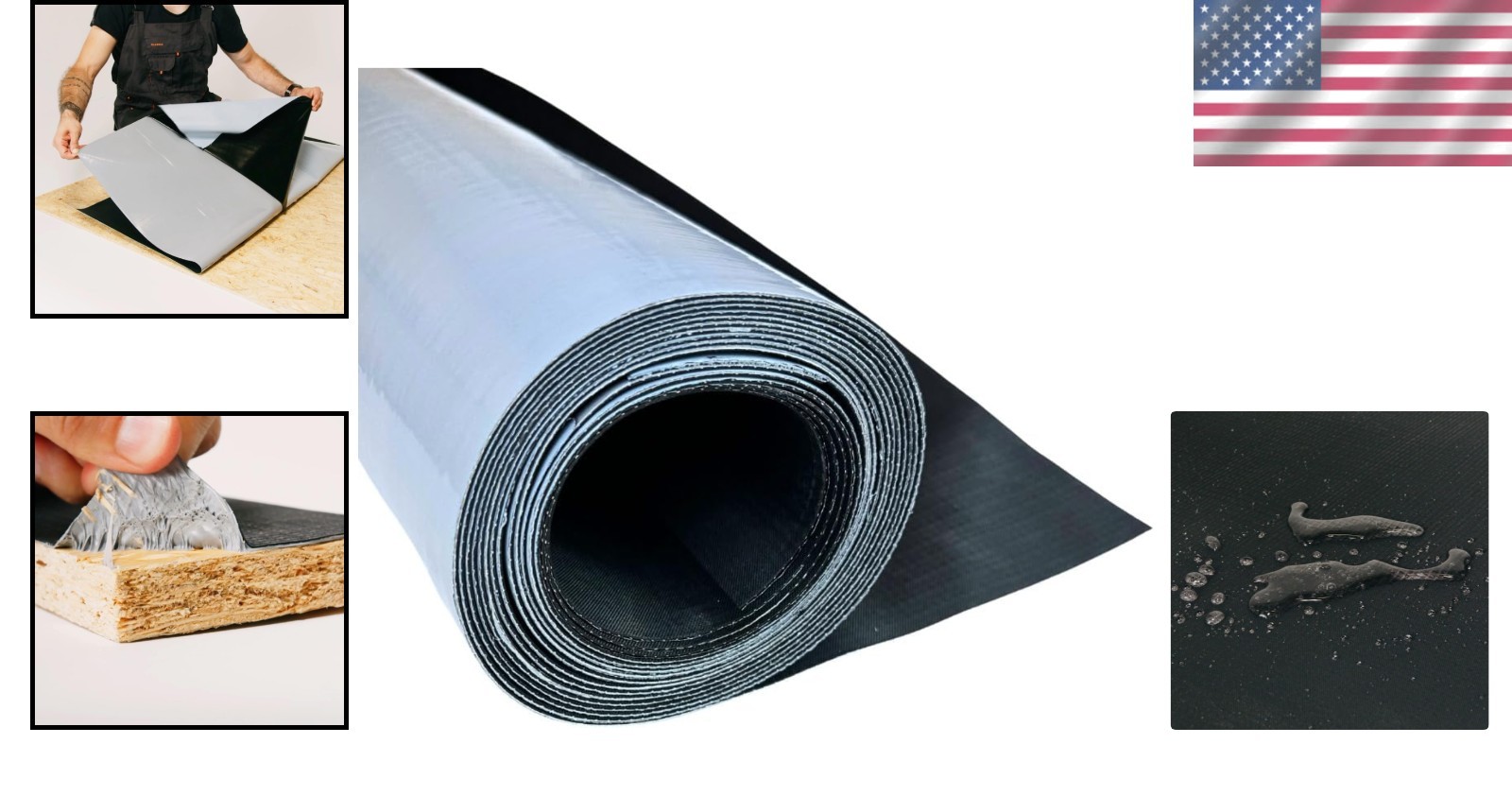 EPDM Waterproofing Membrane Roofing Sheet Self Adhesive Flat Roof Black