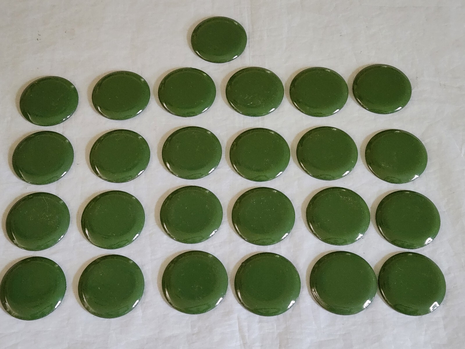 Dot Ceramic Porcelain Tile Accents Lot of 25 Green 1 7/8″ x 3/8″
