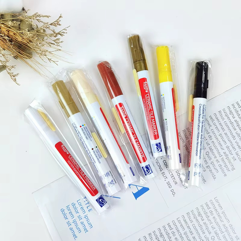 1/3 Pcs Waterproof White Marker Pen Wall Seam Repair Tiles Grout Markers Pens Fl