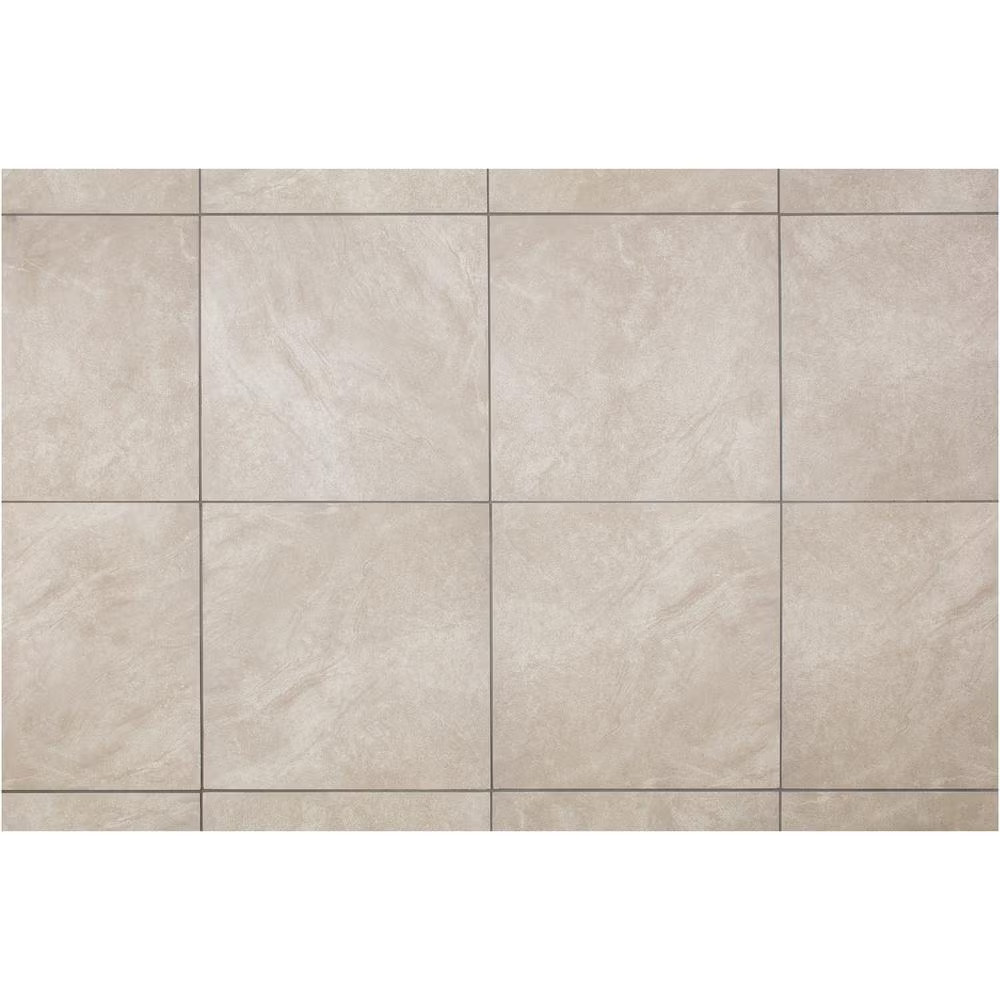 Portland Stone Gray 18 In. X 18 In. Glazed Ceramic Floor and Wall Tile (348.8 Sq