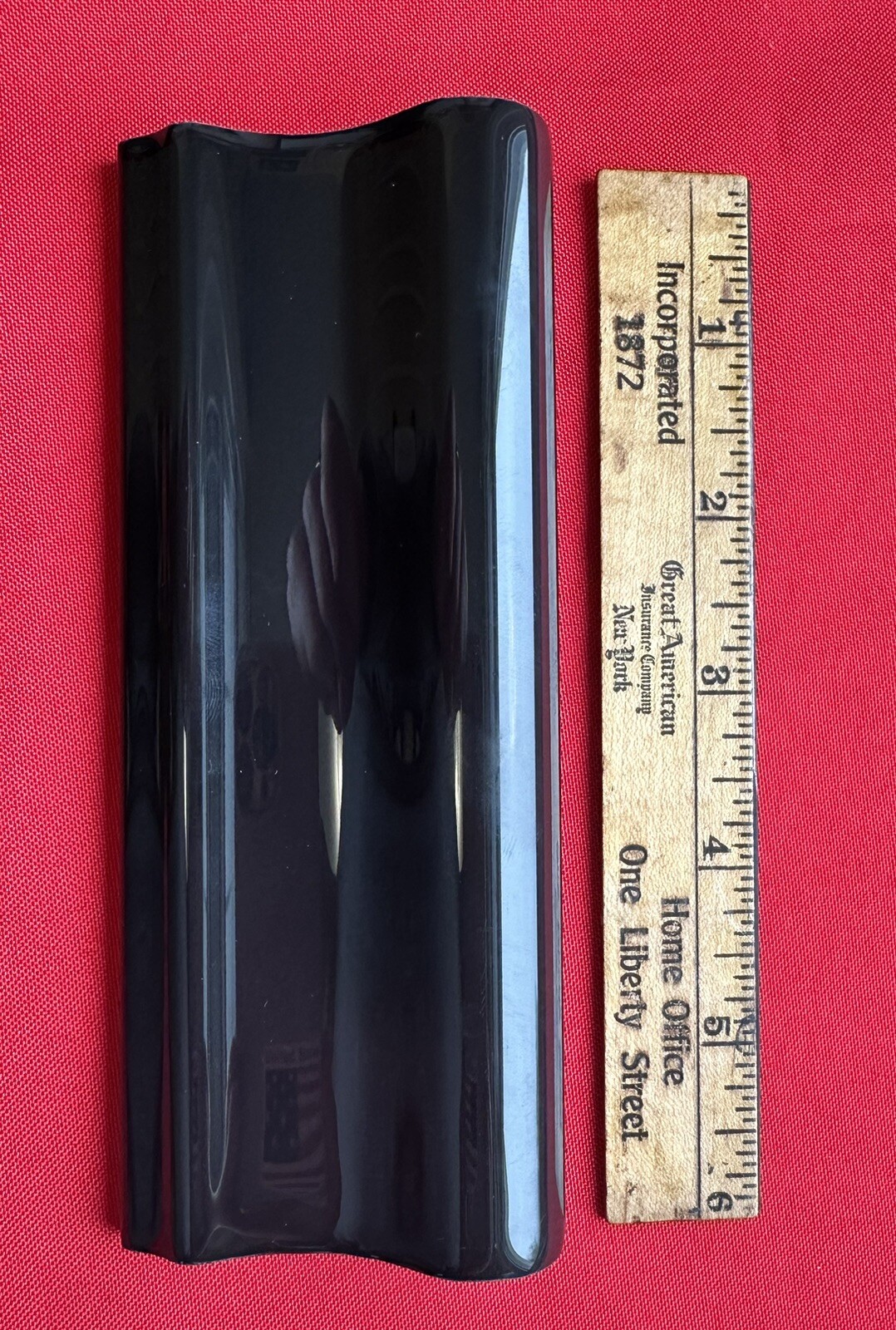 1 pc. Glossy Black: Ceramic Chair Rail made by American Olean, 2-1/2″ X 6″