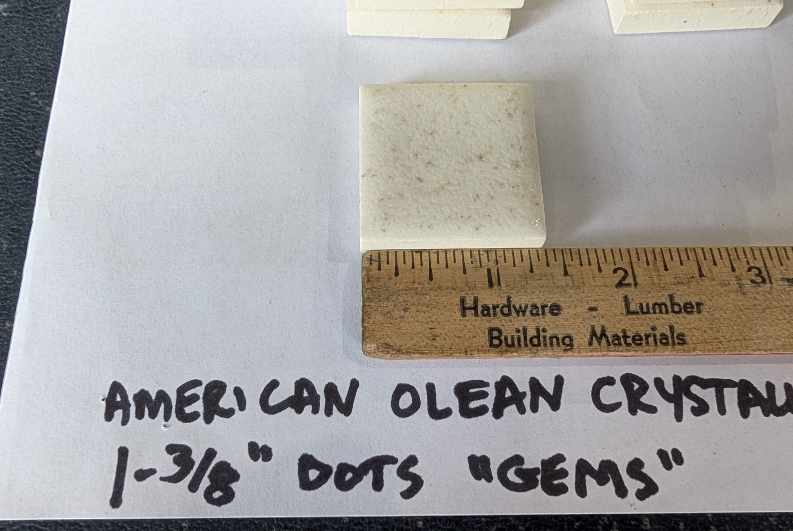 10 pcs American Olean 396 Crystalline Gold Mist 1-3/8″ ceramic tile Dots NOS