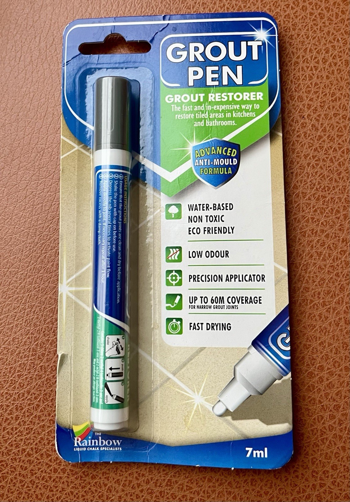 Rainbow Grout Pen Gray Tile Paint Marker: Waterproof Grout Paint Restorer